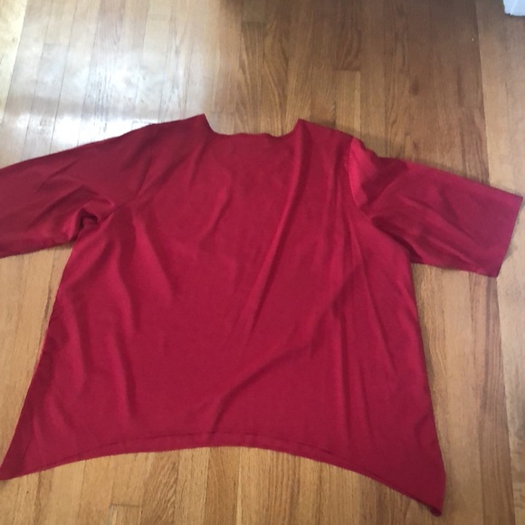 VTG Maggie Barnes Red & Black, Floral & Sequin Decor Blouse Tunic 22/24 WP - Picture 11 of 15